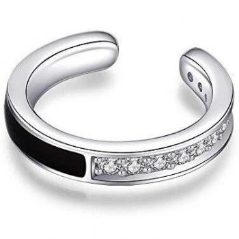 Immobird Ear Cuff Pendientes Clip de Oreja Plata de ley 925 Zirconia Pendientes Cartílago non- Piercing ​para Hombres y Mujeres