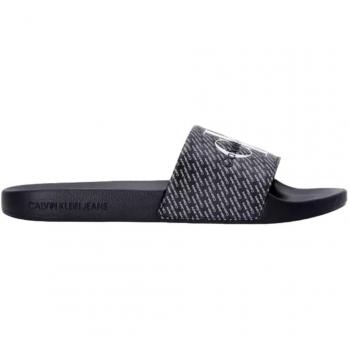 Chanclas Calvin Klein Slide Aop para Hombre en Color Negro