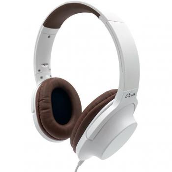 Media-Tech Delphini MT3604 Auriculares con Micrófono Alámbrico Blanco, Marrón