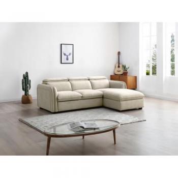 Sofá Cama Rinconero Derecho de Tela Beige ORELANA