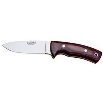 Cuchilleria Joker CR25 - Cuchillo montero, cachas de madera roja prensada, hoja de 10 cm