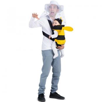 Conjunto de Disfraz de Apicultor y Abeja con Cubremochila para Adulto y Bebé