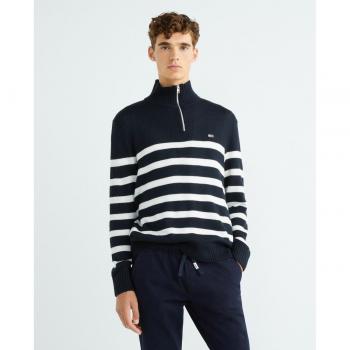 Jersey Tommy Jeans de rayas con cremallera