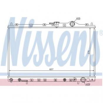 Radiador de refrigeración de motor Nissens 62887