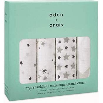 Aden + Anais Tinckle - Pack de 4 muselinas, unisex