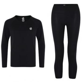 Dare 2b Kids Quick-Drying Elate III Thermal Baselayer Set - Black, Size: 11-12 Years