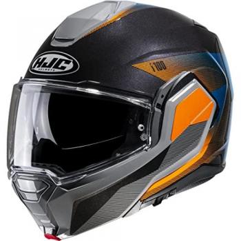 Casco HJC i100 Beston MC27 - Motopasión Store, Casco HJC i100 Beston - Negro Naranja (S)