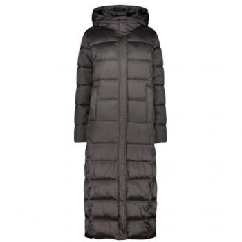CMP Women's Long Coat with Fixed Hood - Dark Grey - Size 40