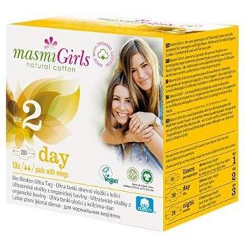 Masmi Organic Girls Ultra Thin Day Pads with Wings 10ct