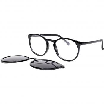 Clip-On Ovalados de Plástico Negros para Lentes Recetadas Anti-Azules para Hombre - SmartBuy Collection