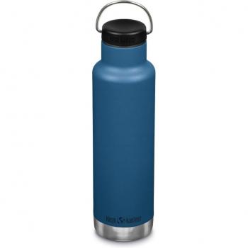 Klean Kanteen - Botella térmica Insulated Classic 20oz (592 ml) con tapón Loop Cap, color azul