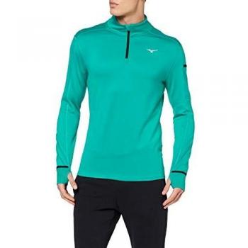 Mizuno Camiseta Warmalite Hz para Hombre, Hombre, Camiseta, J2GC951132M, Verde Azulado, M