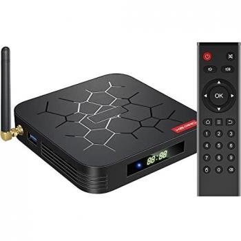 Android 9.0 TV Box,Android Box 4GB RAM+32GB ROM,Doble WiFi 2.4GHz / 5GHz H6 Bluetooth de Cuatro núcleos 64 bits 3D / 4K Full HD / H.265 / USB3.0