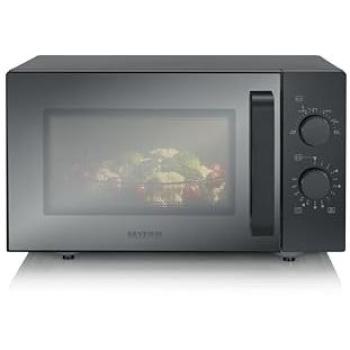 Microondas Severin MW 7782 25L 800W con Base de Cristal y Grill Función Negra
