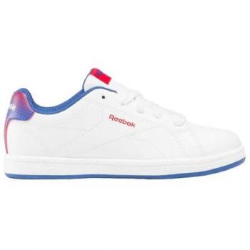 Zapatillas Reebok Royal Complete CLN 2.0 para Niños, Blancas con Detalles en Azul y Rojo