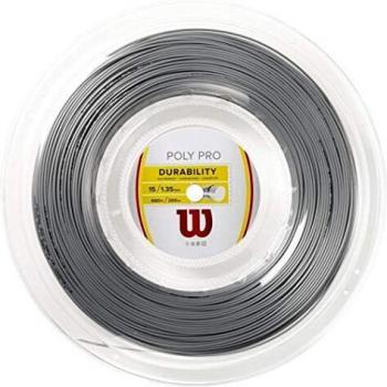 Wilson Poly Pro - Cordaje para raquetas , color plata, talla 15G