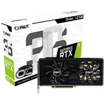 Tarjeta Gráfica Palit GeForce RTX 3060 Dual OC 12GB GDDR6 con 3x DisplayPort y HDMI