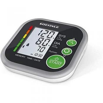 Soehnle Tensiómetro digital Systo Monitor 200, tensiómetro de brazo para medir la presión arterial con código de color y función de memoria
