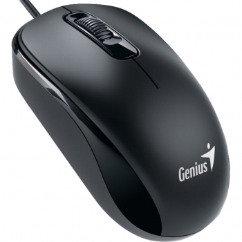 Ratón Óptico Genius DX-110, 1000 DPI, USB, Ambidextro, Negro
