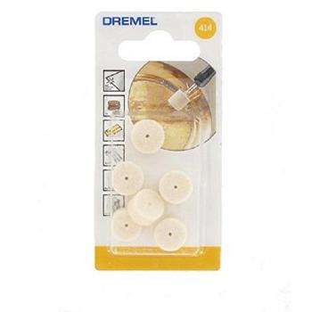 Dremel 414 - Paquete múltiple de discos de pulir, 6 discos de pulir con forma cilíndrica para acero, aluminio, latón, plata y oro