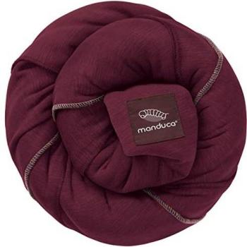 Manduca Sling Echarpe de Portage Berry - Fular Elástico para Bebés y Niños hasta 15 kg, 100% Algodón Orgánico GOTS, Color Rojo Oscuro