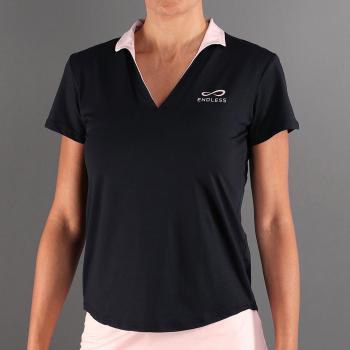 Polo Endless Onyx Sleeves Mujeres - Negro