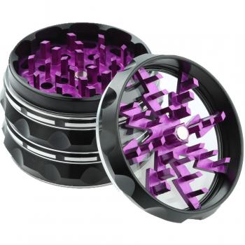 Engshwn nuevo diseño Premium aluminio Lightning polen Spice tabaco hierba amoladora 4 piezas 63 mm con tapa magnética, tamiz y raspador de polen