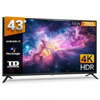 Televisor Smart TV 43 Pulgadas 4K Android 11 con Google Assistant y Control por Voz - PRIME43C20GLE