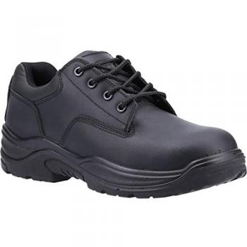 Magnum Unisex Low Leather Safety Shoes - Precision Sitemaster Black UK Size 3