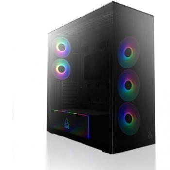 Arctic Xtender Black Premium E-ATX PC Case with Tempered Glass and ARGB Fans
