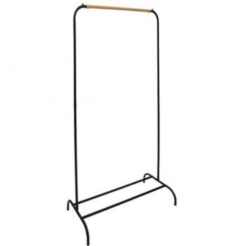 Perchero Burro de Metal Simple Negro 149 cm - Soporte para Ropa 80x40 cm