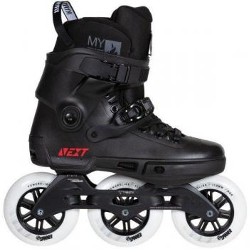 Patines Powerslide Next Core Black 110 mm, con chasis de aluminio, ruedas de 110 mm, rodamientos ABEC 7, sistema de cierre rápido y diseño ergonómico