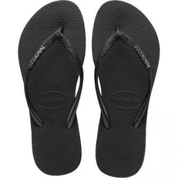 Havaianas Slim Sparkle II Women's Flip Flops in Black