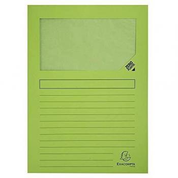 Exacompta 50253E - Lote de 25 Subcarpetas Forever 120 con ventana e impresas, Color Verde