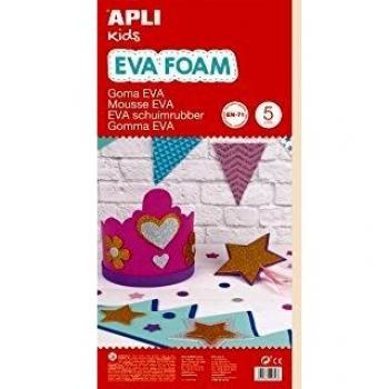 APLI Kids 12759- Goma EVA piel 600 x 400 mm 5 hojas
