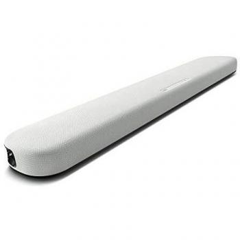 Barra de sonido Yamaha SR-B20A blanca, sonido surround 3D virtual, subwoofer integrado y Bluetooth