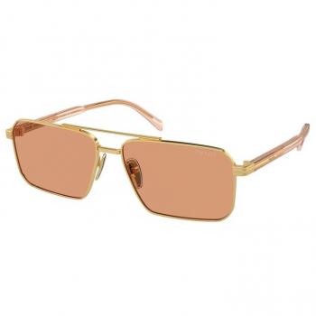 Prada PR A57S 5AK07V Men's Sunglasses Gold Square Frame Size 58