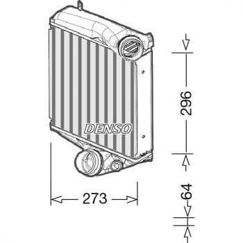 Intercooler DENSO DIT28022 - Intercooler de alto rendimiento, fabricado en aluminio, con diseño optimizado para mejorar la refrigeración del aire, compatible con múltiples modelos de vehículos, fácil instalación y durabilidad garantizada