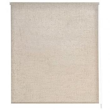 Estor Enrollable Opaco Liso de Lino Modelo Ramsay 170 x 195 cm para Ventanas y Puertas - Instalación Fácil en Pared o Techo