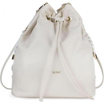 SKPAT - Bolso Mochila para Mujer Clarington 307674, Convertible en Bandolera, Beige, 24.5x30.5x13.5 cm