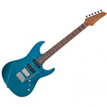 Ibanez Martin Miller Signature MMN1 Electric Guitar, Transparent Aqua Blue