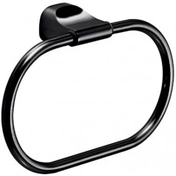 Toallero Argolla Stelvio Negro Mate 20.7x13.4 cm Acero Inoxidable