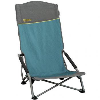 Uquip Sandy XL Folding Beach Chair - Petrol/Grey, 120kg Capacity