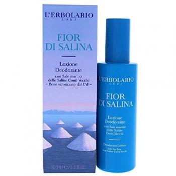 Desodorante L'Erbolario Fior di Salina 100ml - Cítrico, fórmula suave y natural, sin sales de aluminio, con extractos de plantas y aceites esenciales, ideal para pieles sensibles