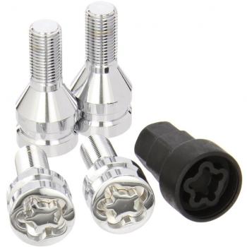 ABC Locks BC Corona TOR9940 Tornillos Antirrobo para Llantas, Set de 4