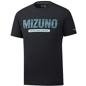 Mizuno Heritage tee Camiseta, Hombre, Negro, Small