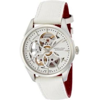 Reloj automático de mujer Hamilton Jazzmaster Skeleton de 36 mm con correa de piel H32405811