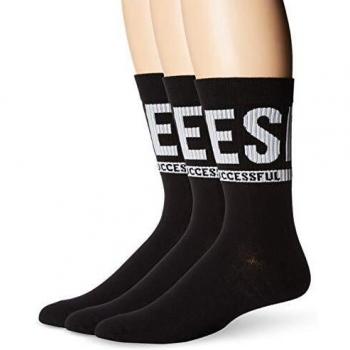 Diesel SKM-RAY-THREEPACK, Calcetines para Hombre, Negro