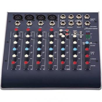 Speco Technologies Studiomaster C2S-4 8-Channel Ultra Compact Analog Console Mixer with USB