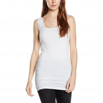 VILA CLOTHES VIOFFICIEL NEW LONG TANK TOP-NOOS, camiseta sin mangas Mujer, Blanco